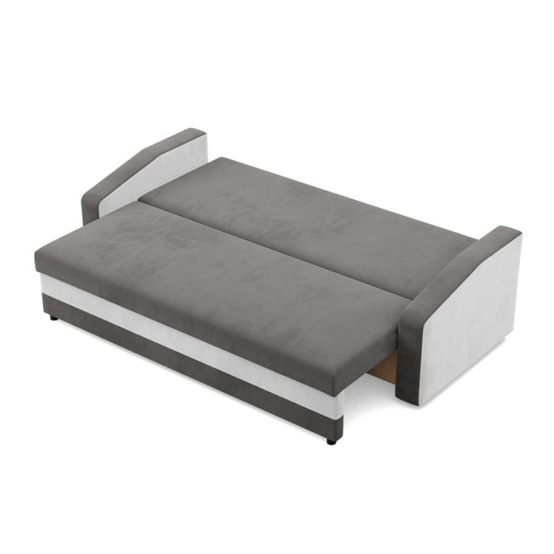 Tasharn Orion A Compact Upholstered Sofa Bed With Storage Pull Out Guest Bed In Brown And Light Brown