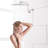 Stainless Steel 12" Rainfall Shower Head, Scaling For Long-term Use 12 Inch Self-cleaning Convenience