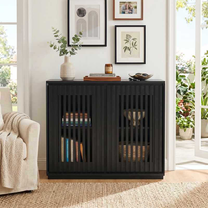 Buffet avec rangement Mid-Century, Black