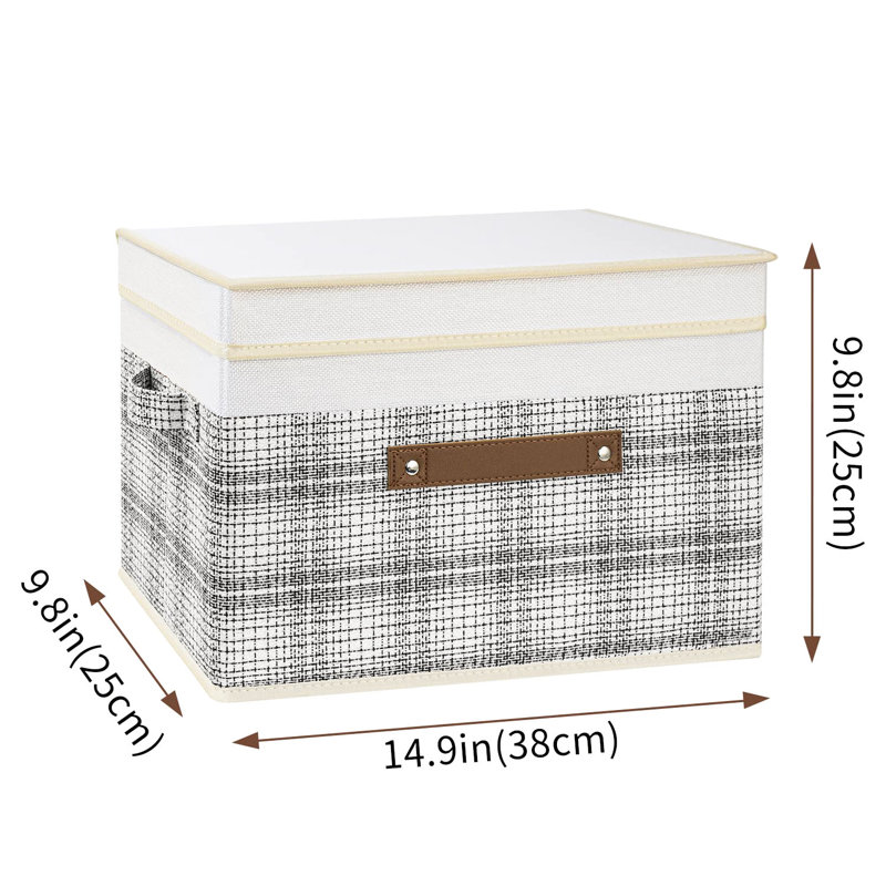 August Grove Bin, Grey/White