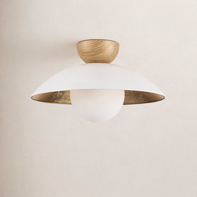 Briceson Single Light Glass Flush Mount