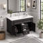 Meuble-lavabo mural 36 po avec lavabo et tiroirs en céramique, meuble-lavabo simple de style français avec charnières à fermeture douce-1884207385