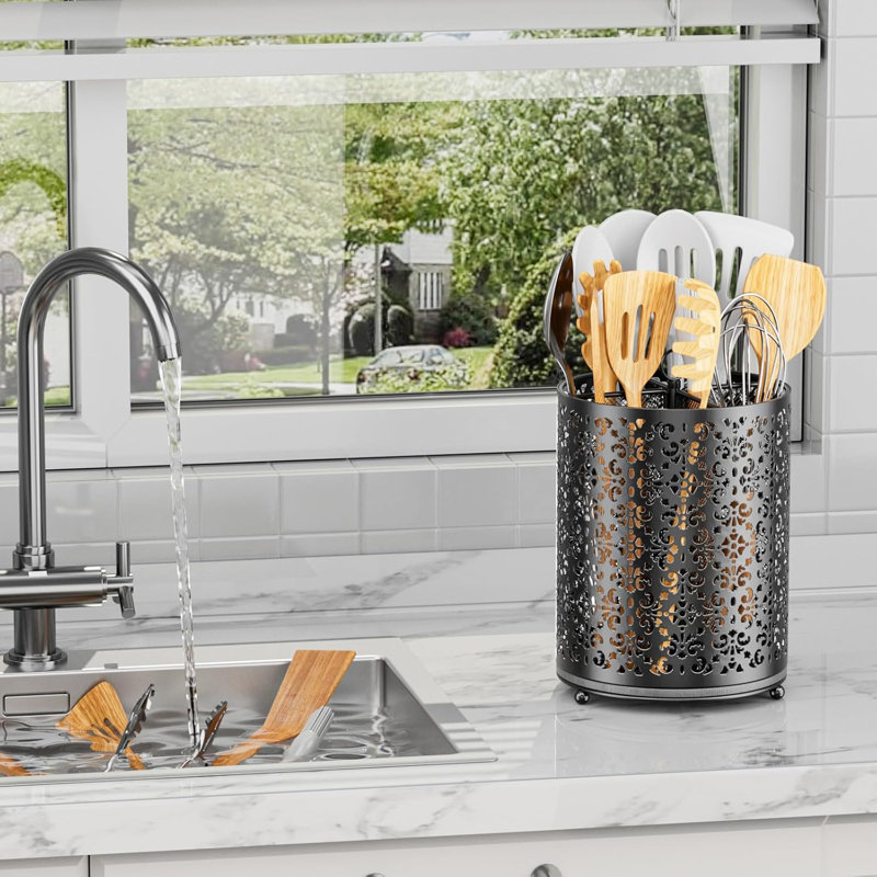360 ° Rotating Kitchenware Rack, Black
