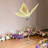 31.5 Inch Modern Wedding Electric Butterfly Floor Lamp Wedding Road Guide LED Standing Lamp Gold Warm-1523204501
