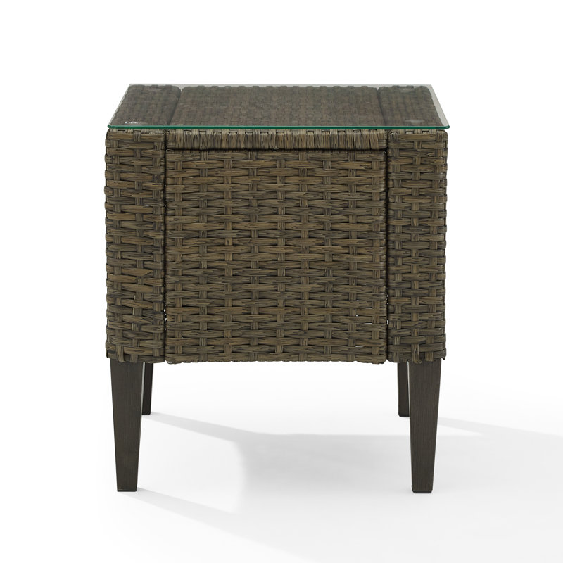 Rockport Square Metal Outdoor Side Table , 20'' in. W 20'' in. D