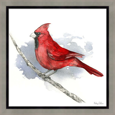 «Birds & Branches I-Cardinal» par Kelsey Wilson, art mural encadré