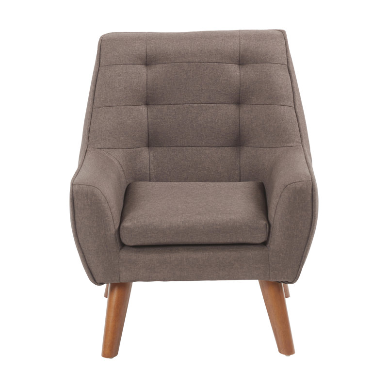 ECR4Kids Ezra Toddler Upholstered Accent Chair with Wooden Leg, Kids Furniture, Raisin