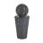 31.5"H Tall Striped Concrete Column Fountain-LED Light,Shadow Ambiance Maker For Modern Outdoor Spaces