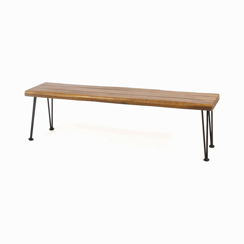 BANC ZT INDUSTRIEL EN BOIS ET MÉTAL RECTANGULAIRE