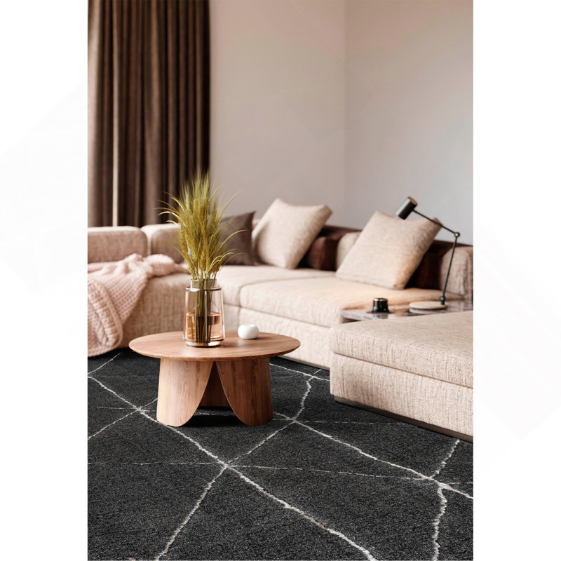 Tapis en polyester recyclé Nina Rowan, Rectangle 5 pi 3 po x 7 pi 6 po