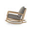 Chaise berçante d'extérieur en bois massif avec coussins Copley-2126557270