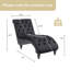 Chaise longue capitonnée en velours-290435527