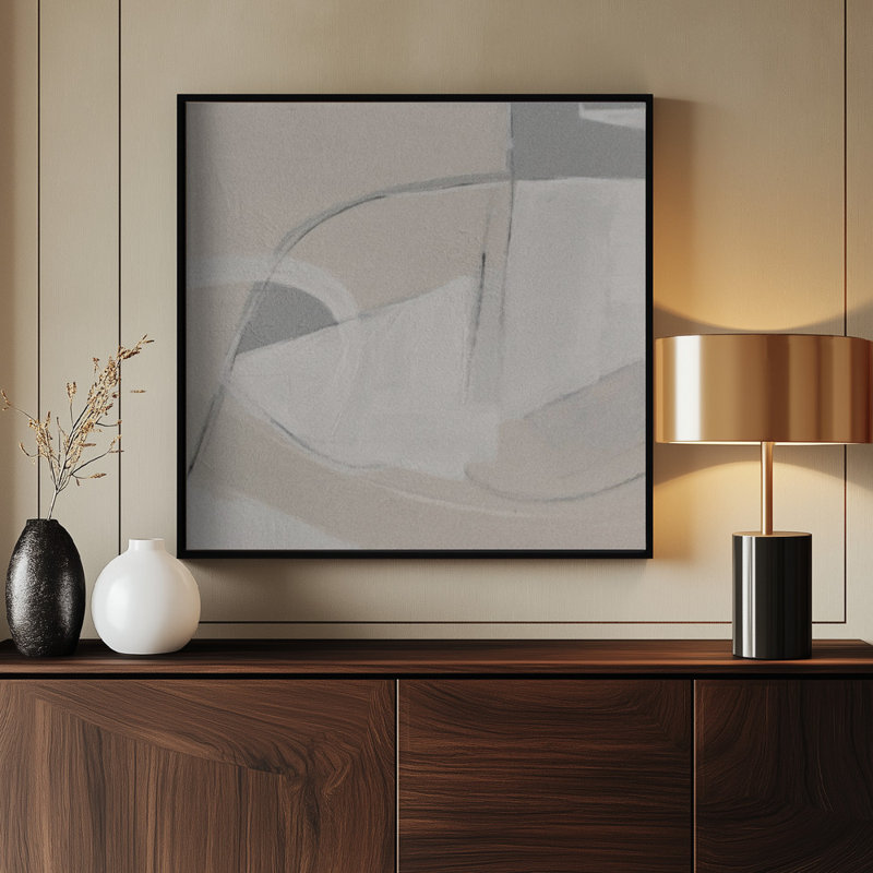 Gestual #8 Print by Alma, 40" H x 40" W, Black