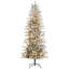 Arbre de Noël artificiel 7,5 pi avec 7,5 branches de neige floquées, 350 lumières claires jaunes chaudes, ouverture automatique, ampoule supplémentaire