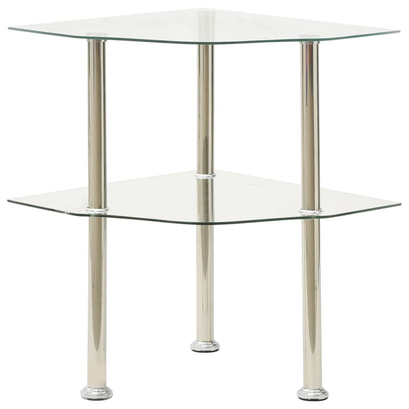 Bladric Glass Top End Table, Transparent