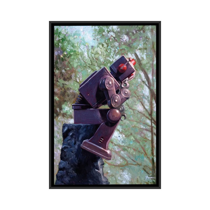 "Collator" par Eric Joyner, impression sur toile, Toile avec cadre noir, Pas de tapis, H 26 po x l 18 po x P 1,5 po