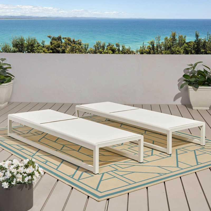 FAUTEUIL DE PLAGE MODESTA CHAISE, Blanc