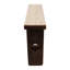 Console en travertin Modern Edge avec base en bois pour l'entrée ou le couloir - Console de canapé étroite pour vestibule ou présentoir de maison - 47 po, brun clair et brun