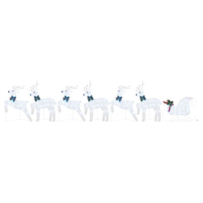 vidaXL LED Reindeers Fabric