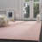 Ewen Hand Loomed Wool/Cotton Solid Color Rug in Light Pink-260612814