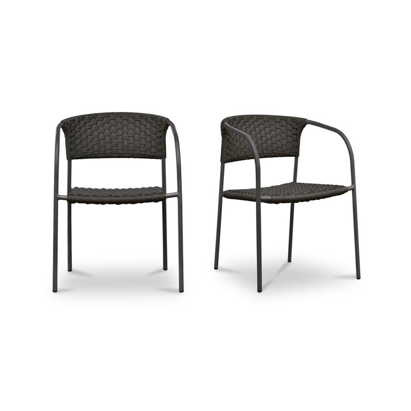 Outdoor Dining Armchair, Brown, Brown