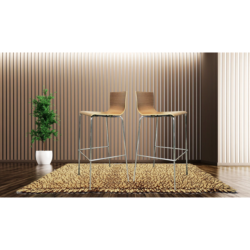 Ensemble de 2 tabourets de bar contemporains avec structure en métal