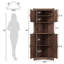 Garde-manger de coin 68 "avec 4 portes et tablettes réglables-1828097367