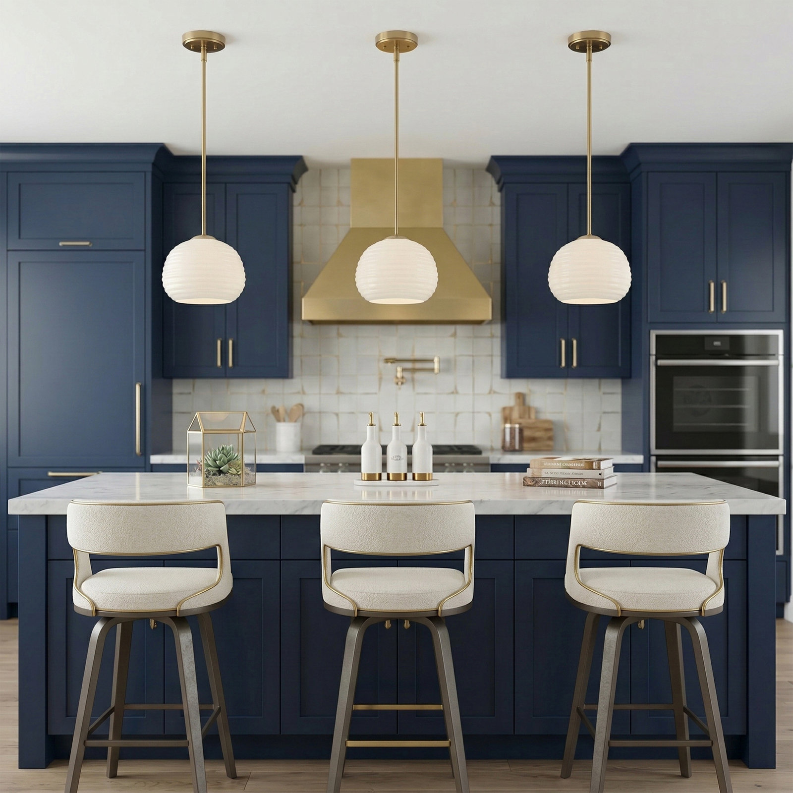 Dimmable Glass Single Light Pendant