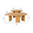 Cid Kirk Coffee Table Set Of 2, Freeform Shape, Natural Oak Wood Frame