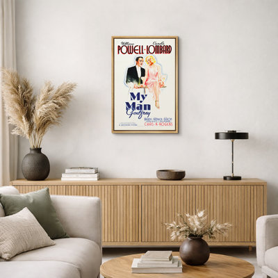 «Classic Man Romance», affiche de film «My Man Godfrey», impression sur toile encadrée