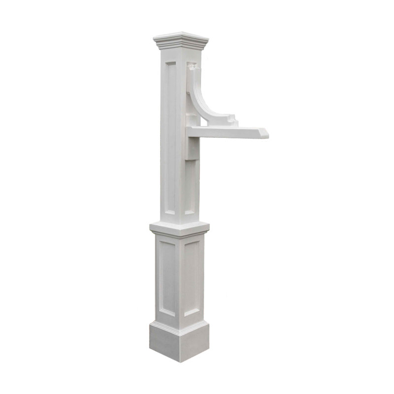 Woodhaven Address Sign Post, White