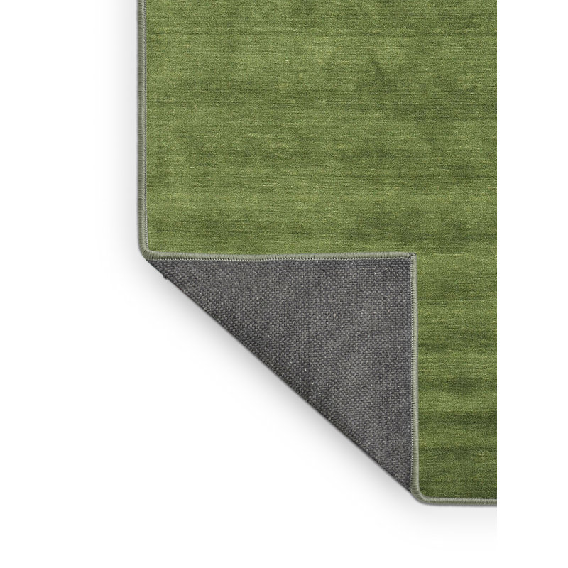 Tapis de zone vert contemporaine, Rectangle 5 pi x 7 pi