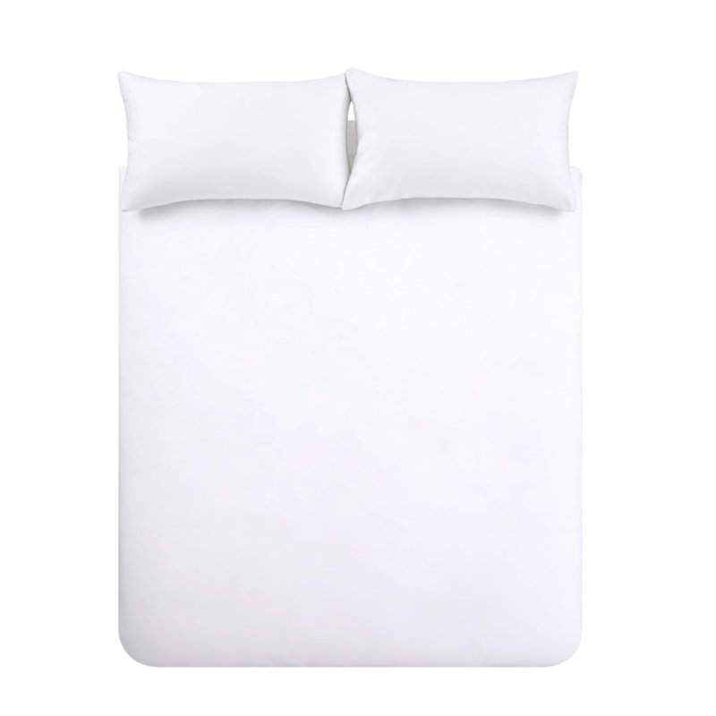 Egyptian Quality Cotton Duvet Cover Set, Super King Duvet Cover + 2 Pillowcases, White
