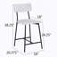 Tabouret de comptoir moderne en bois et métal
