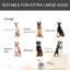 Cage pour chien en métal, 49 po, avec plateau amovible, couvercle et adorable chenil 49 po - Plateau pliable pour les soins des animaux