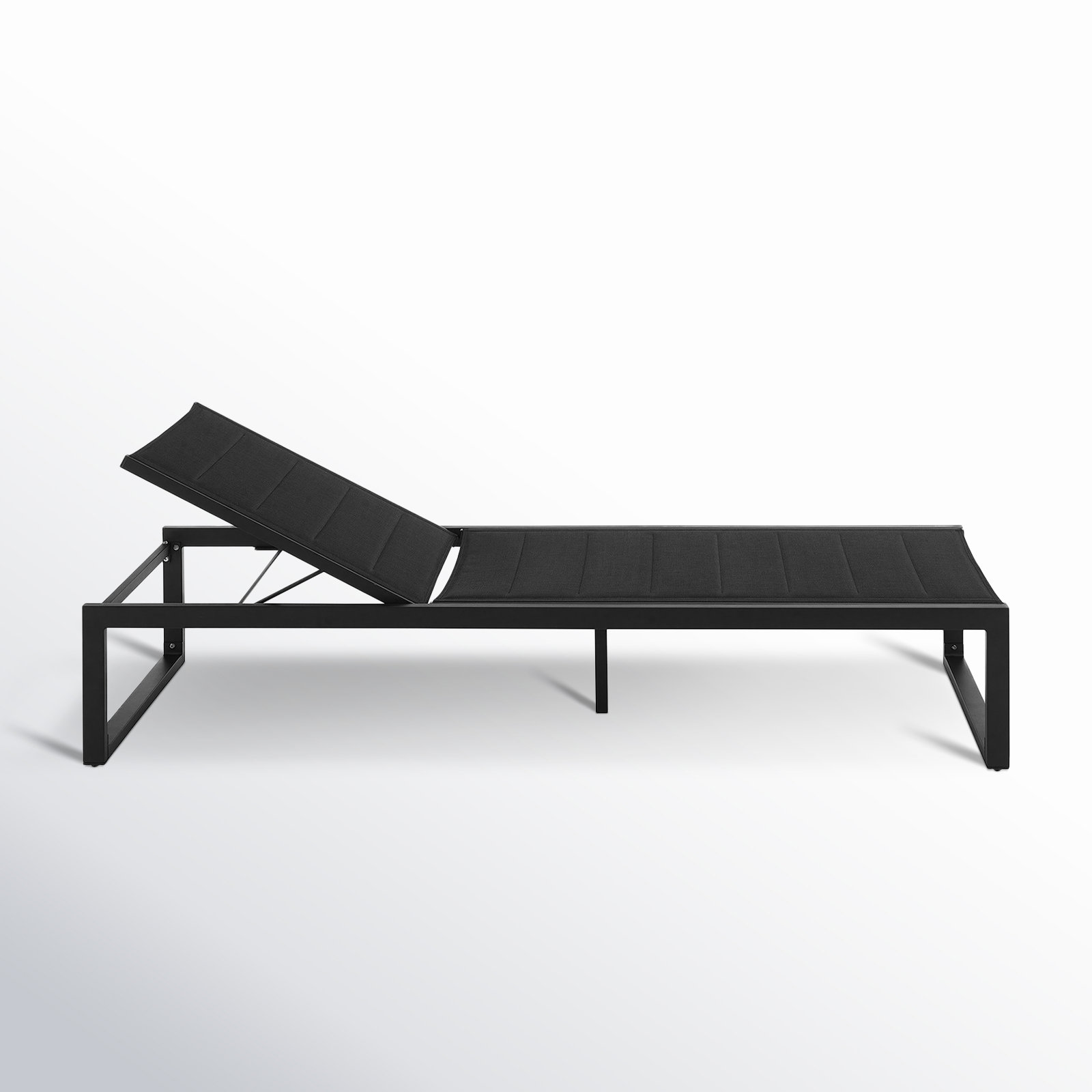 Armando 30" Patio Chaise Lounge, Black