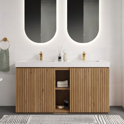 Meuble-lavabo Knotty Oak