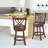Red Barrel Studio Swivel Counter Height Dining Pub Chairs with Rubber Wood Legs
