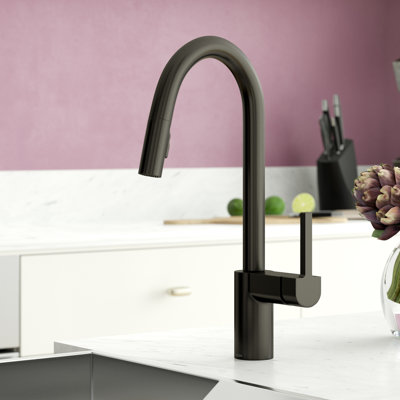 Robinet de cuisine moderne à poignée unique avec technologie Reflex et Power Clean Moen Align