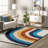 Ela Half Rainbow Shag Area Rug-2042969433