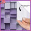 Rideaux de douche mauves à cubes-130099240