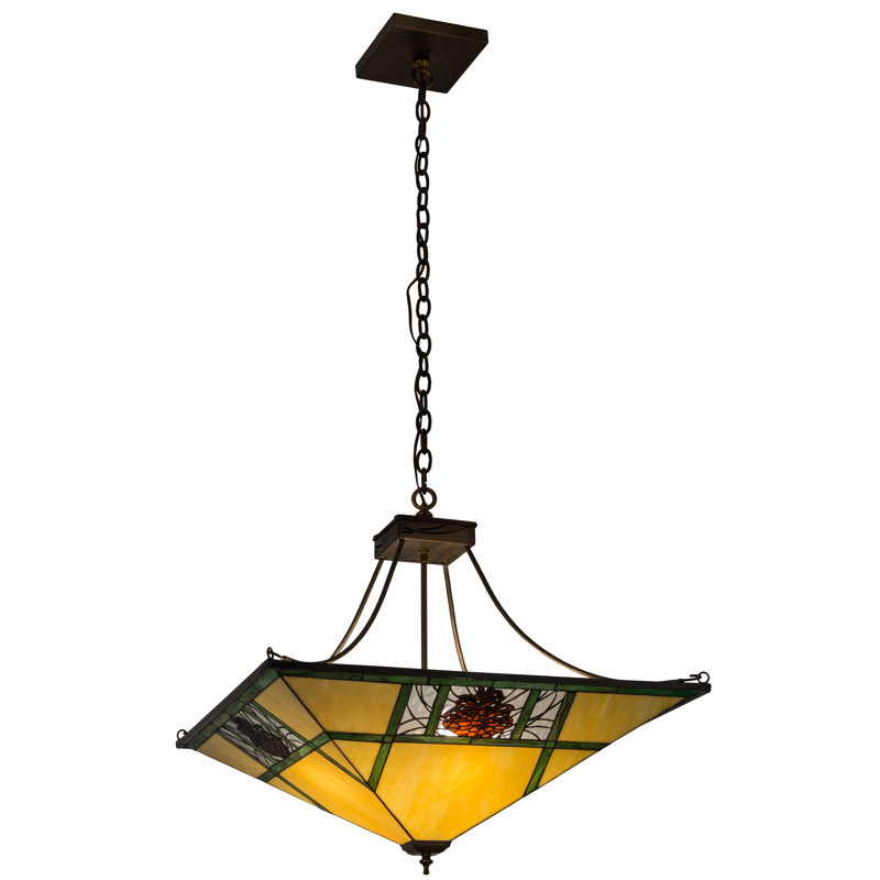 Rustic Lodge 4 - Light Antique Copper Unique/Statement Pendant, 28-57" H x 26.5" W x 26.5" D