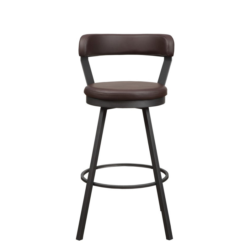 Ensemble de chaises de pub 2 pièces à hauteur de comptoir de 29 po, Brun