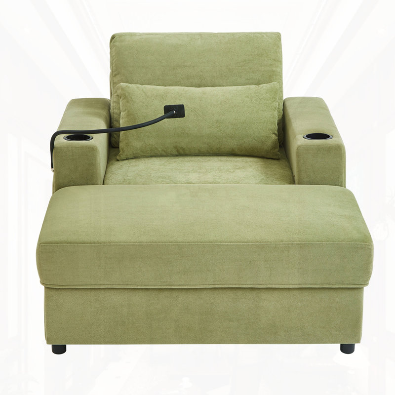 Canapé pour chaise longue de 42,5 po de largeur, Vert