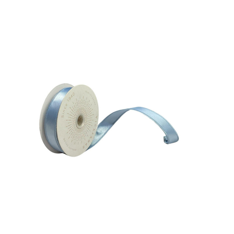 Vickerman 10yd Satin Christmas Ribbon, Periwinkle, 0.2" H x 360" W x 1" D