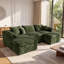 Canapé modulaire en velours côtelé 107 po U / L-1986661977