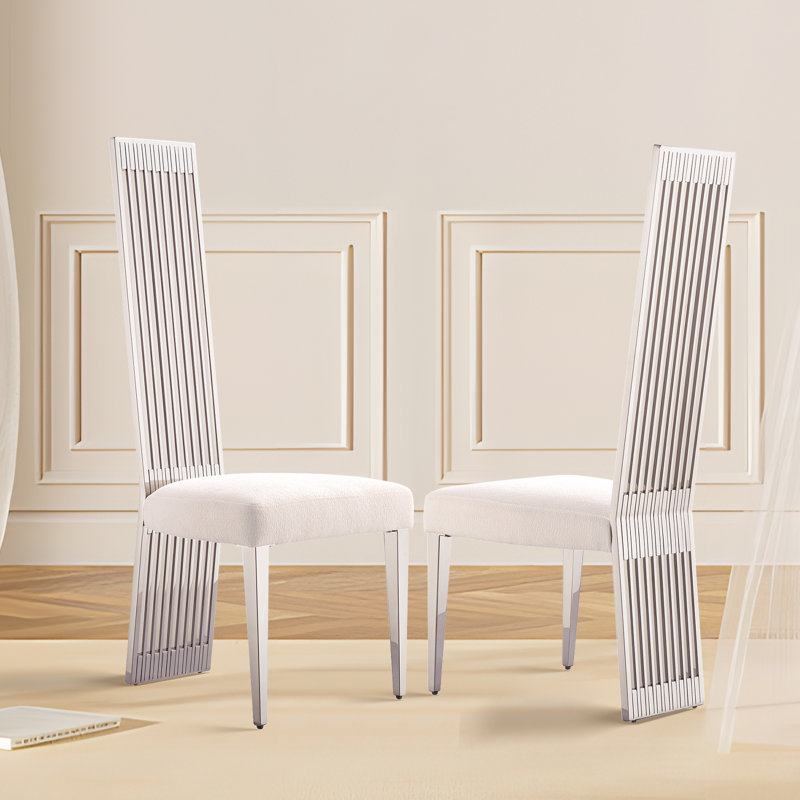 Chaise de salle à manger Hord Boucle, Argent