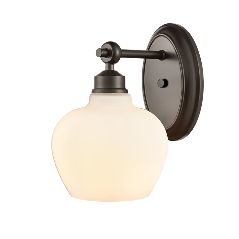 Éclairage pour meuble-lavabo à intensité variable 1 lumière Dedmon, Transparent, Laiton satiné