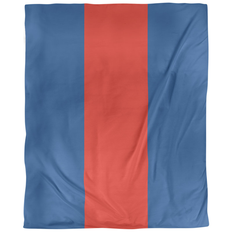 Tissu de baseball toronto, Bleu / Rouge, l 36 po x L 54 po, Lin naturel paloma