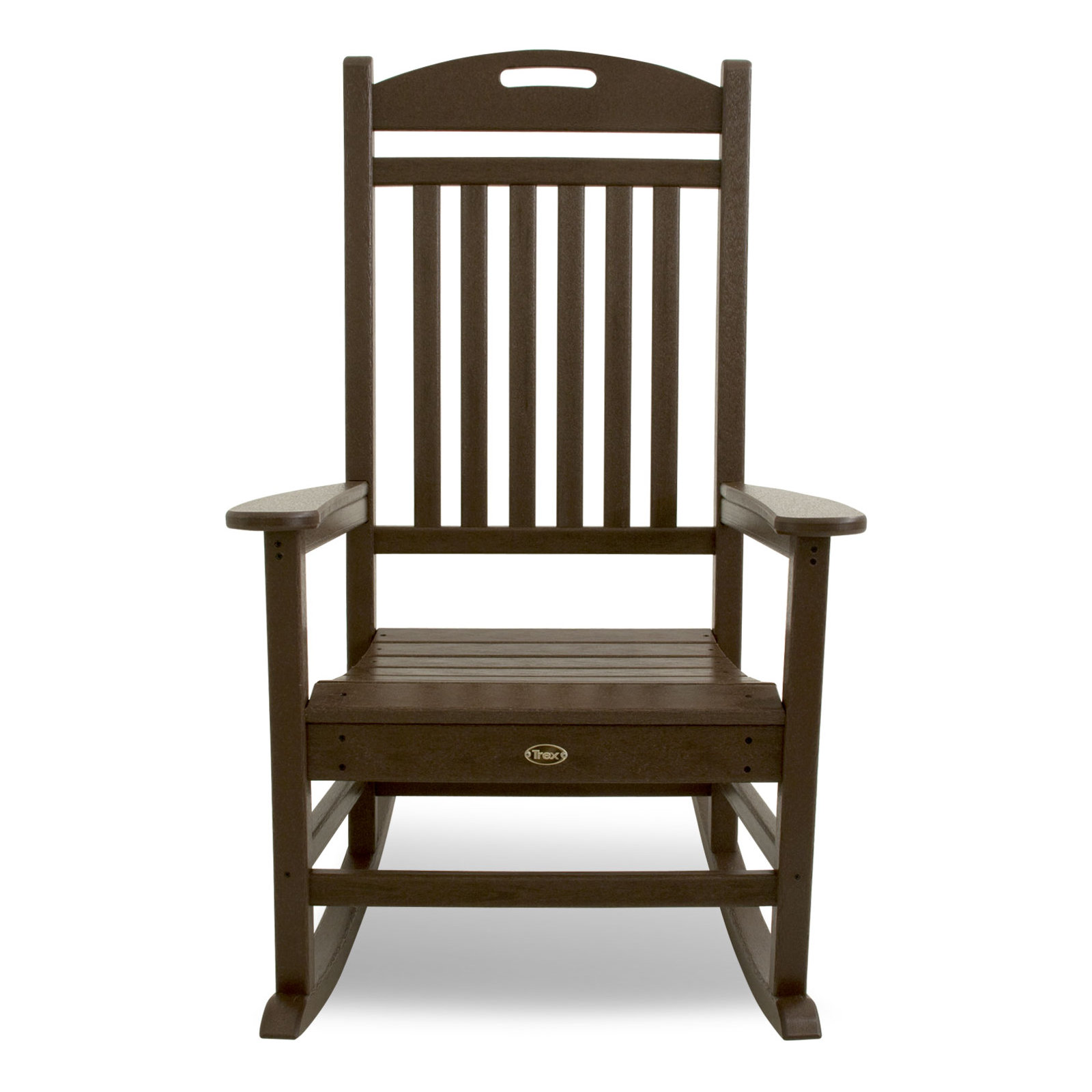 POLYWOOD Yacht Club Rocking Chair, Dark Brown